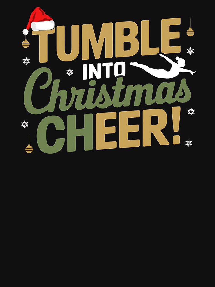 Christmas Gymnastics Fun – Tumble Into Cheer! - A gift for gymnastics enthusiasts who love the holiday spirit. by ZyziowskyArt