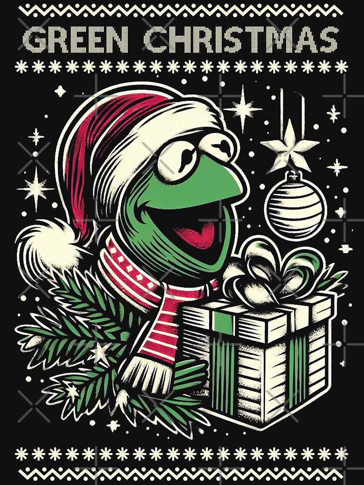 Green Christmas – Festive Cute Frog by Scaryzz