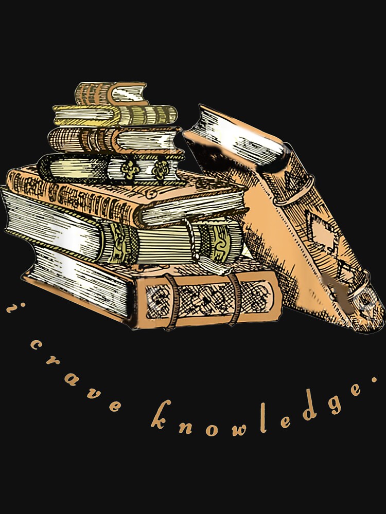 I Crave Knowledge Dark Academia Book Lover Greek Quote by Ritchie56
