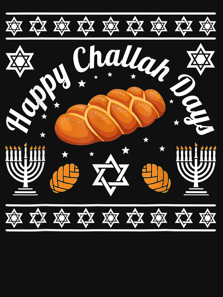 Happy Challah Days Hanukkah T-Shirt by Blank-Branson