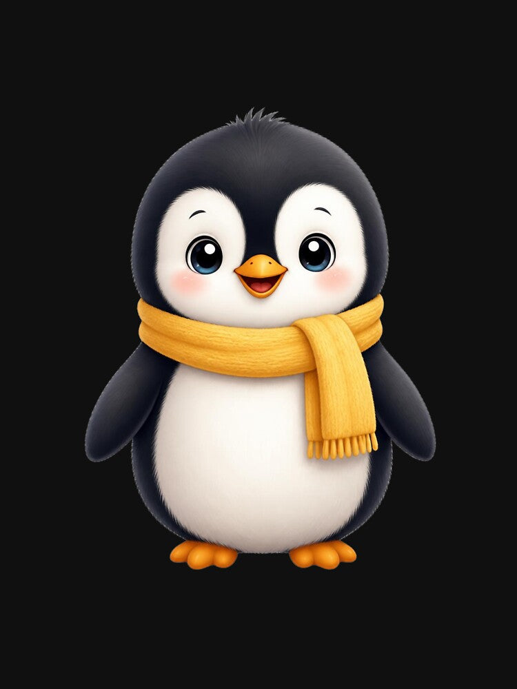 Cute Animal- Penguin with Yellow Scarf by All About DigiCraft by Fedelina
