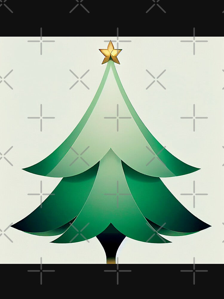 a green christmas tree with a star on top by DesignAtYO