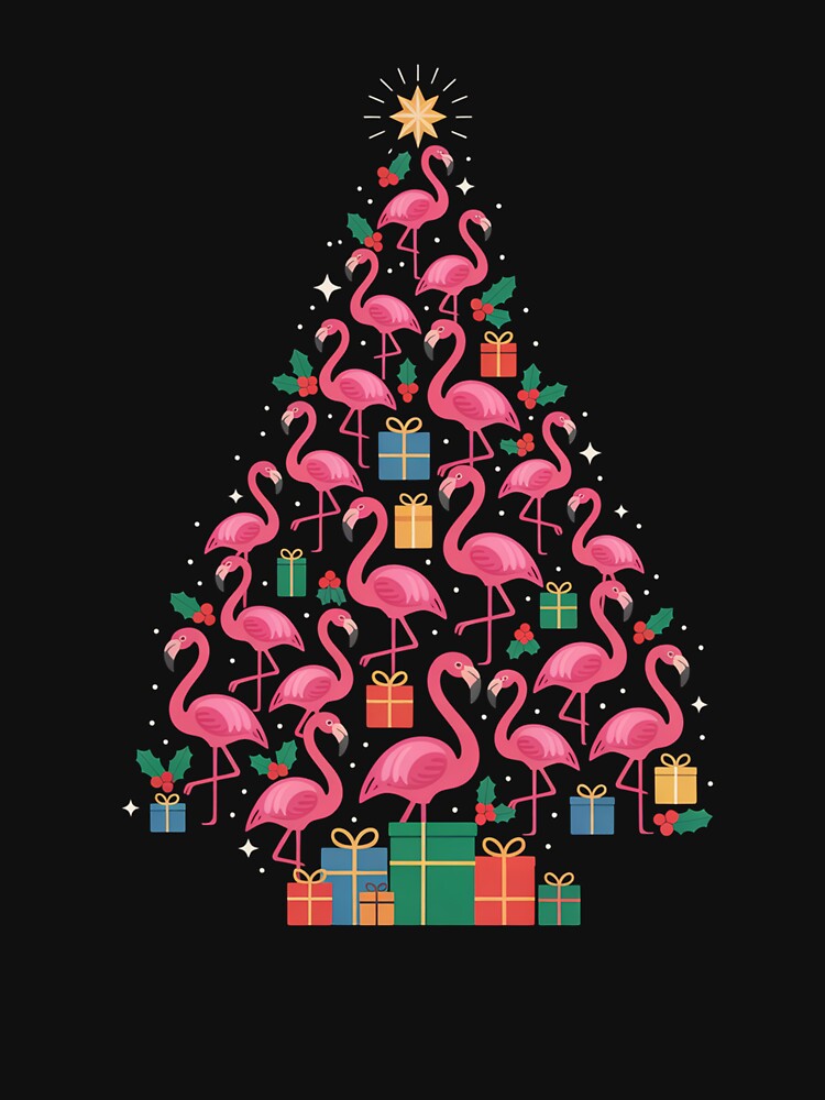 Pink Flamingo Christmas Tree by SiegridOffical
