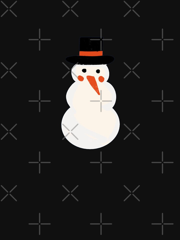 Snowman Minimal Retro Bold Green by susycosta
