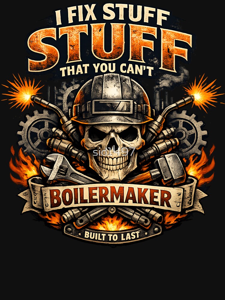 I Fix Stuff That You Can't - Boilermaker Skull by SidTastic