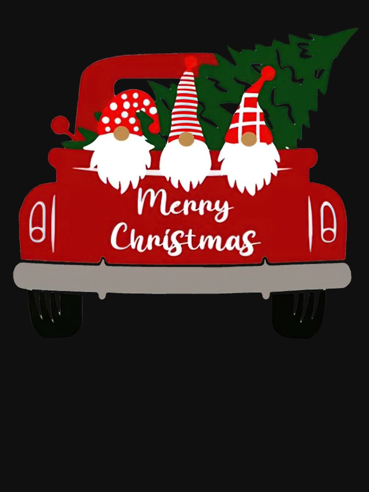 Christmas Gnome Red Truck Holiday Xmas by rexalexisdoy