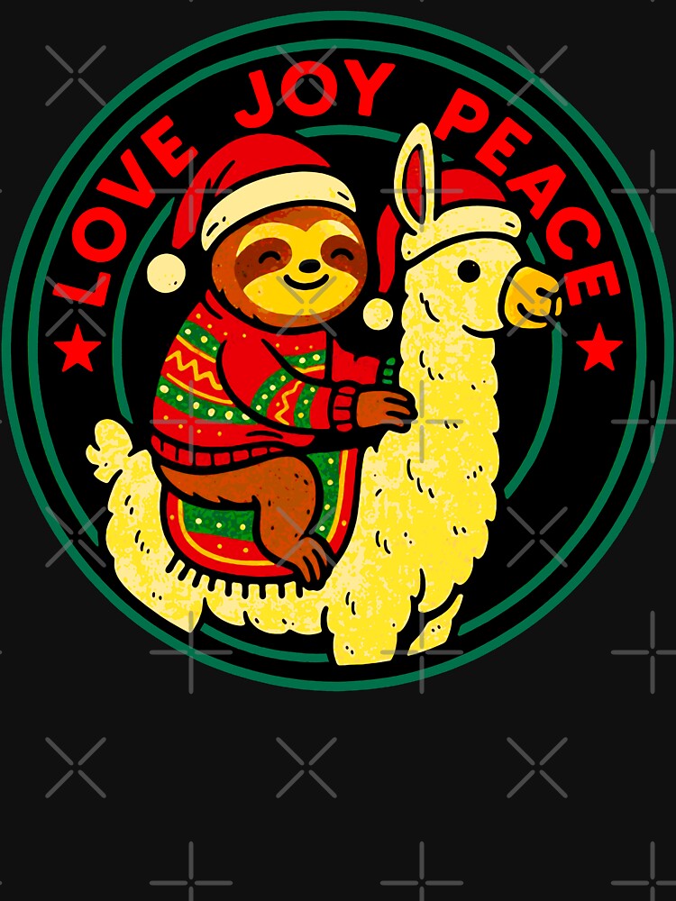 Love Joy Peace Sloth Llama by plushism