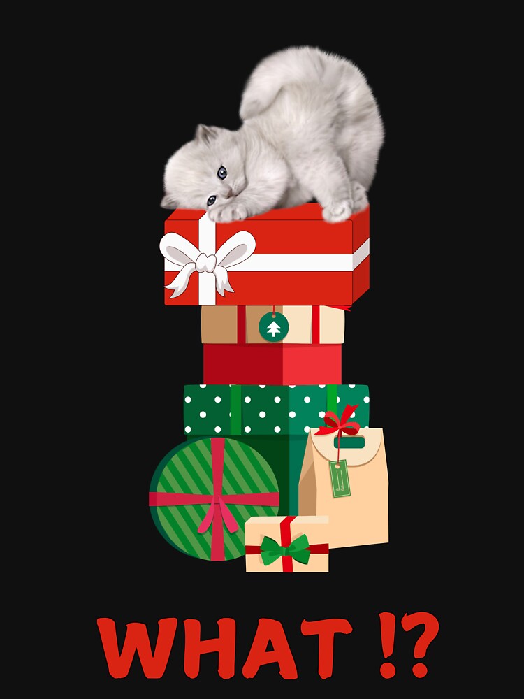 Cute Cat Christmas Gift What Essential T-shirt by MAGness