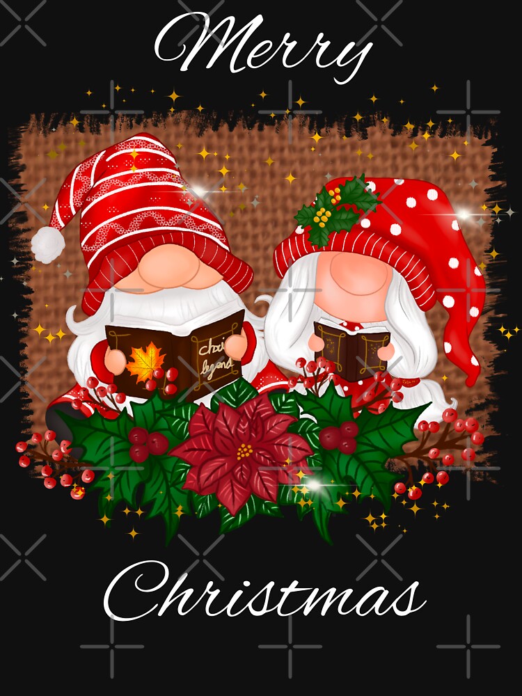 Merry Christmas- Cute Gnomes t shirts by ZoesAttic
