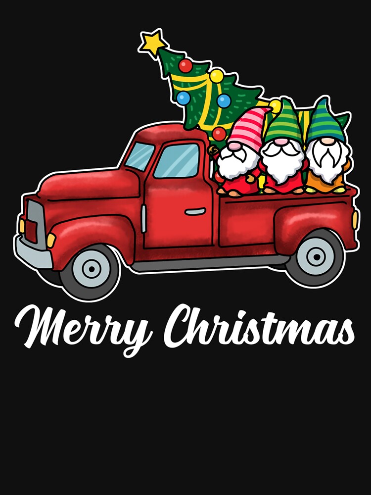 Christmas Gnome Red Truck Knome Christmas Gnomes by rexalexisdoy