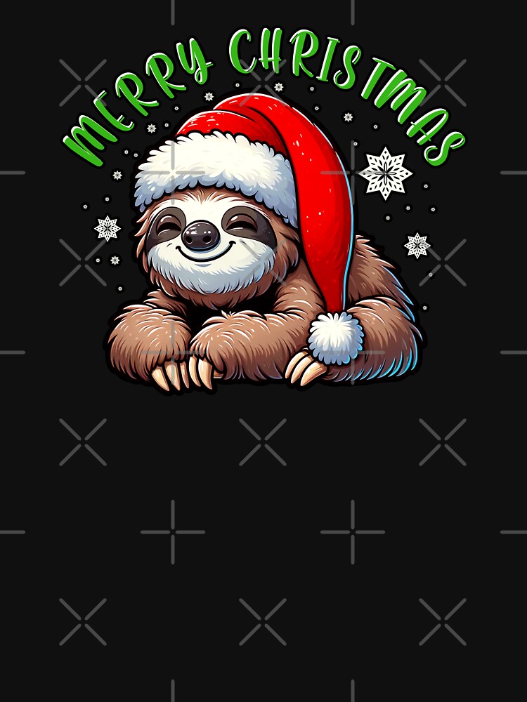 Cute Christmas Sloth Santa, Family-Friendly Relaxed Fun by madtoyman