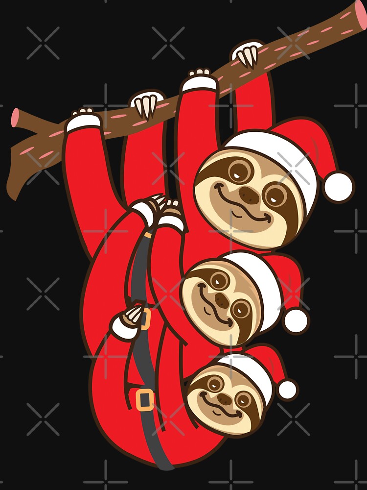 Sloth Santa Family by plushism