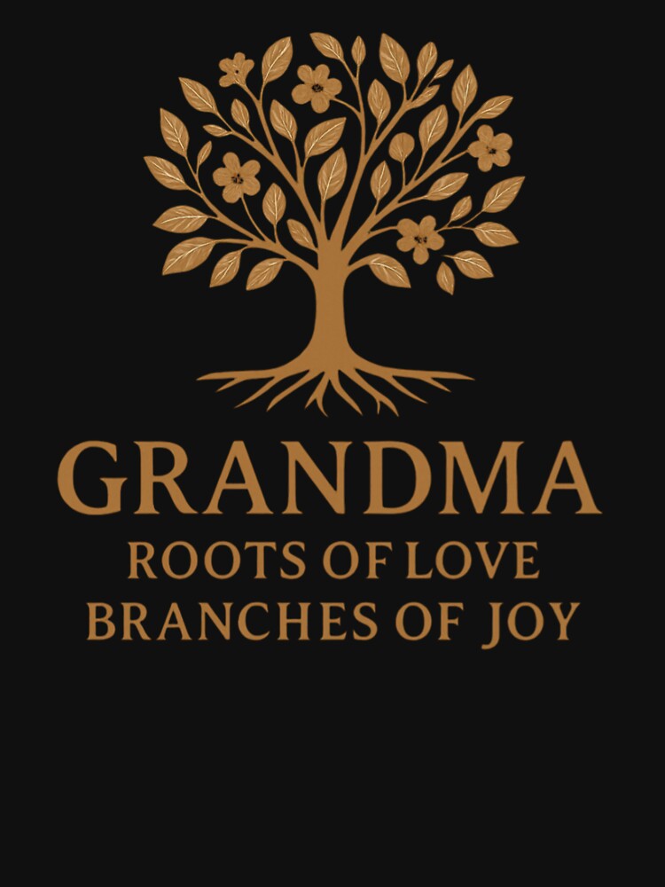 Grandma Roots of Love Branches of Joy – Family Tree Quote by PunchDrop