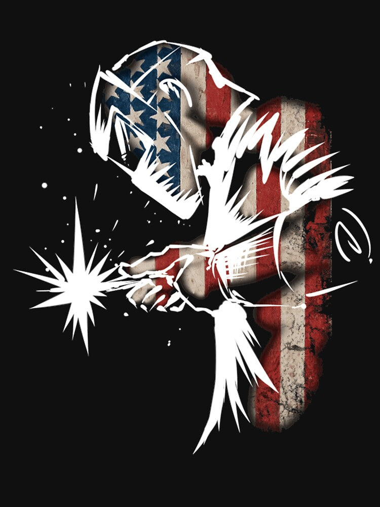 Welder American Flag USA Patriotic Welder Gift by Vlasdislaw