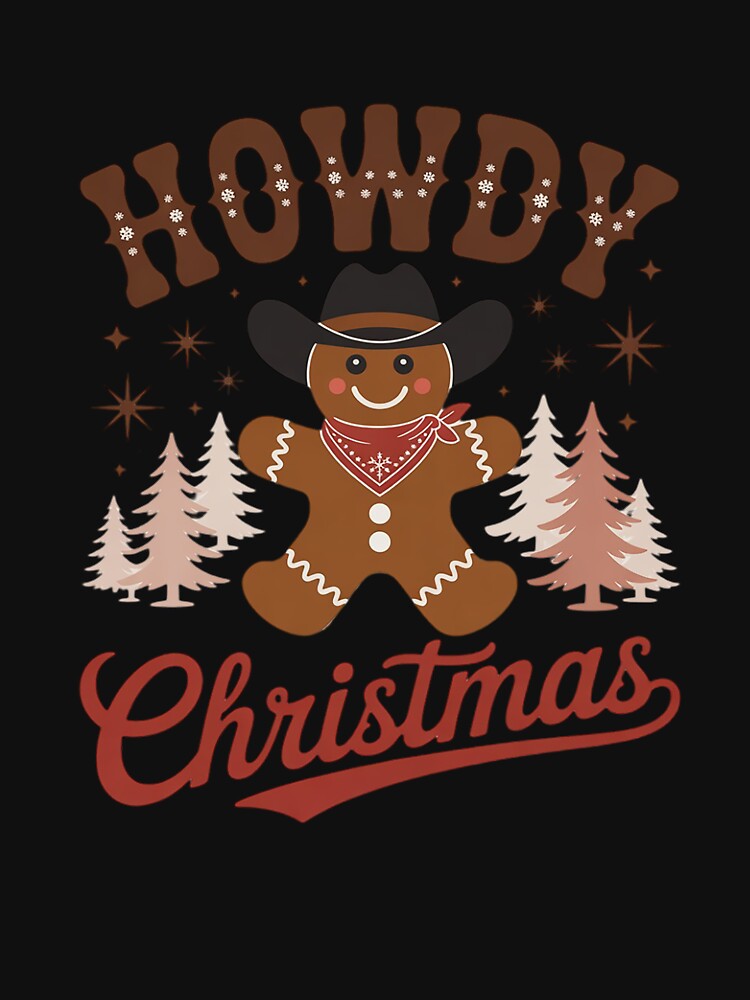 Howdy Christmas Gingerbread Western Cowboy Xmas by MinaReinger