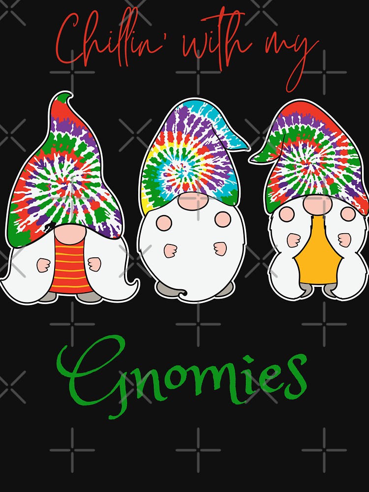 Chillin' with my gnomies-colorful gnomies t shirts by ZoesAttic