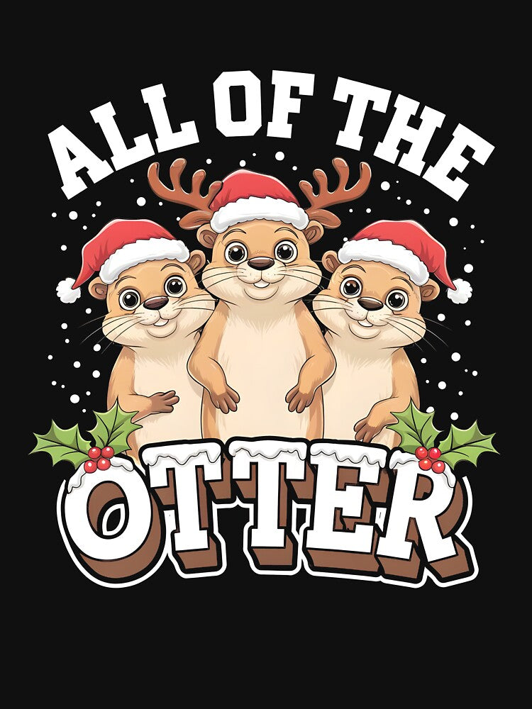 Sea Animal Christmas Apparel, Otters Merry Christmas, Gift For Best Friend, gift by VibrantCraftsCo