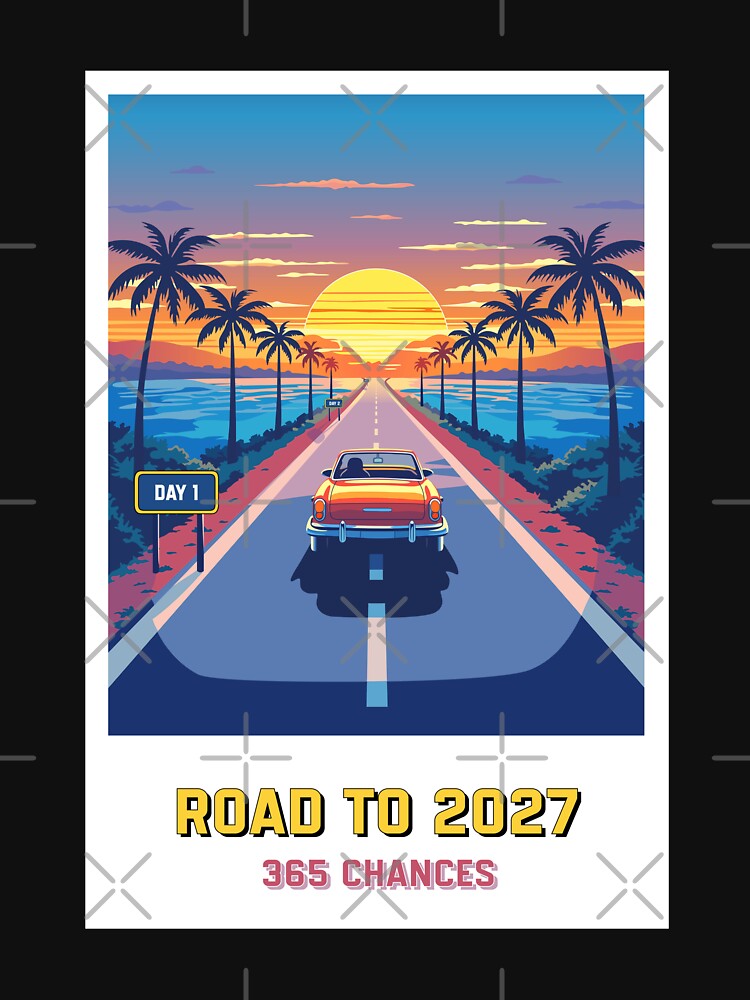 Road to 2027 - Retro Sunset Road Trip California vintage photo by ProjetF