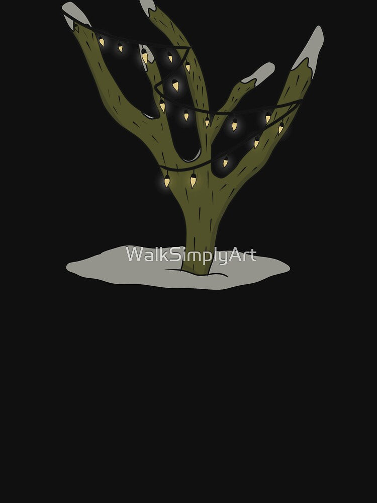 Holiday Lights Cactus Tree 2 by WalkSimplyArt