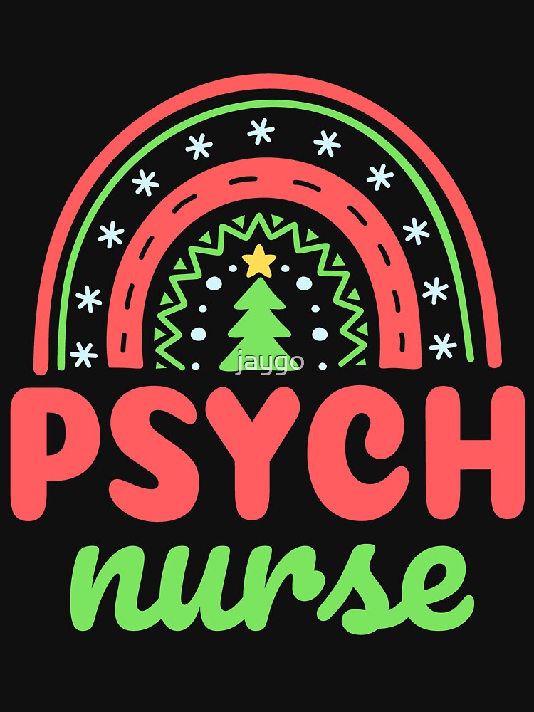 Psych Nurse Christmas Rainbow Psychiatric Nursing by jaygo