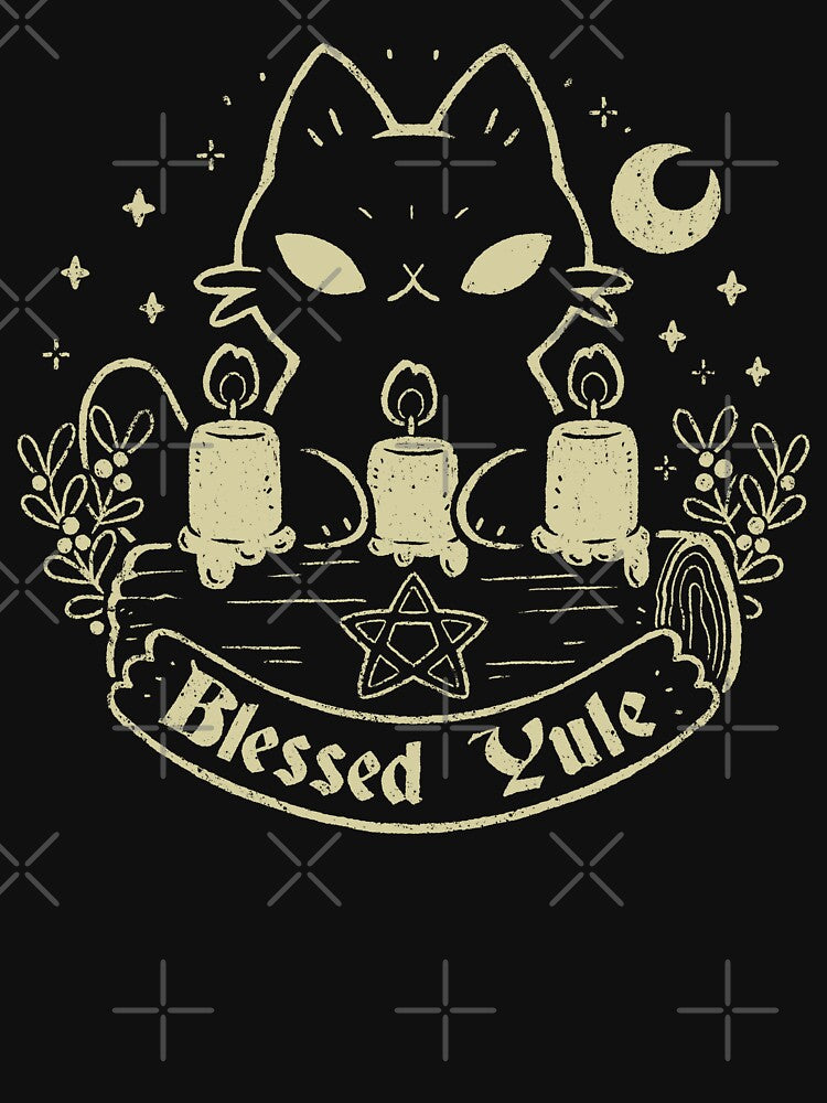 Blessed Yule Black Cat by xMorfina