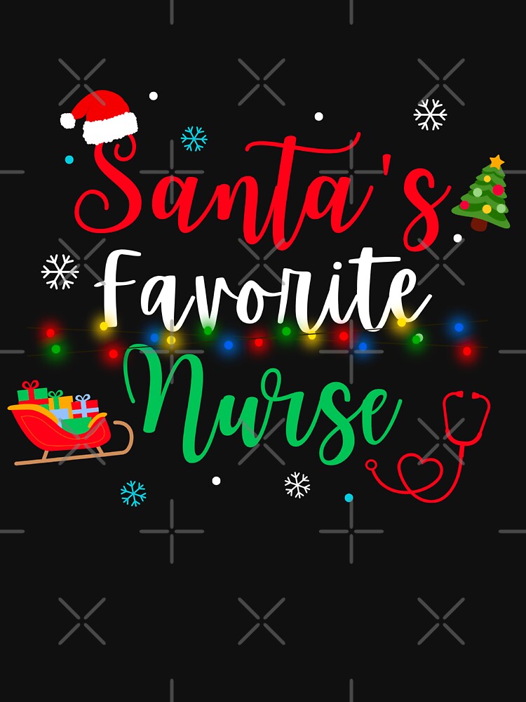 Santa's Favorite Nurse, Christmas Santa Nurse, Funny Christmas Nurse by Mixture-DESIGN