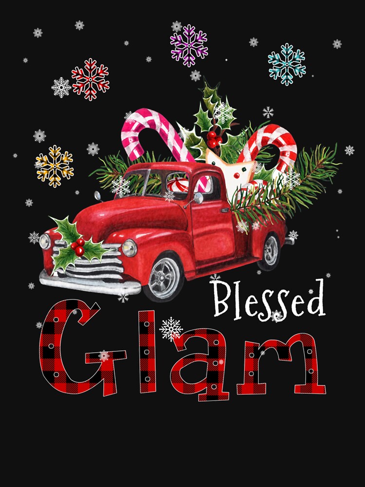 Blessed Glam Christmas Red Truck Gift For Grandma by ainegonza