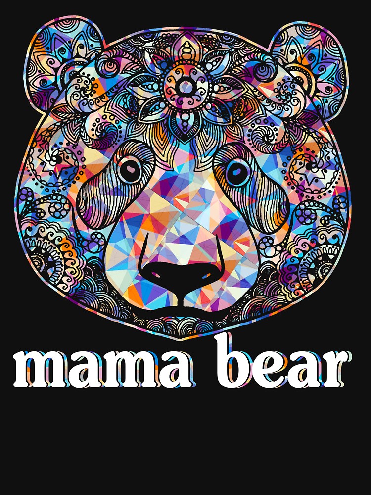 Cool And Awesome Mama Bear Geometric by UnknownArtistt
