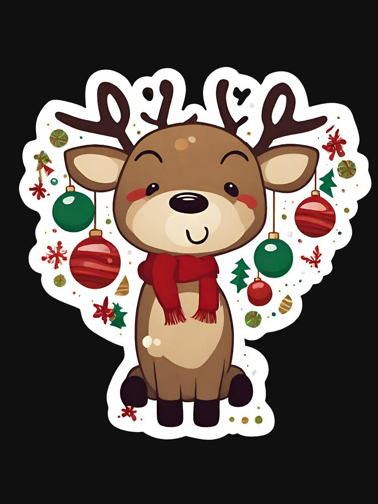 Christmas Cute Reindeer by AYBOSHOP