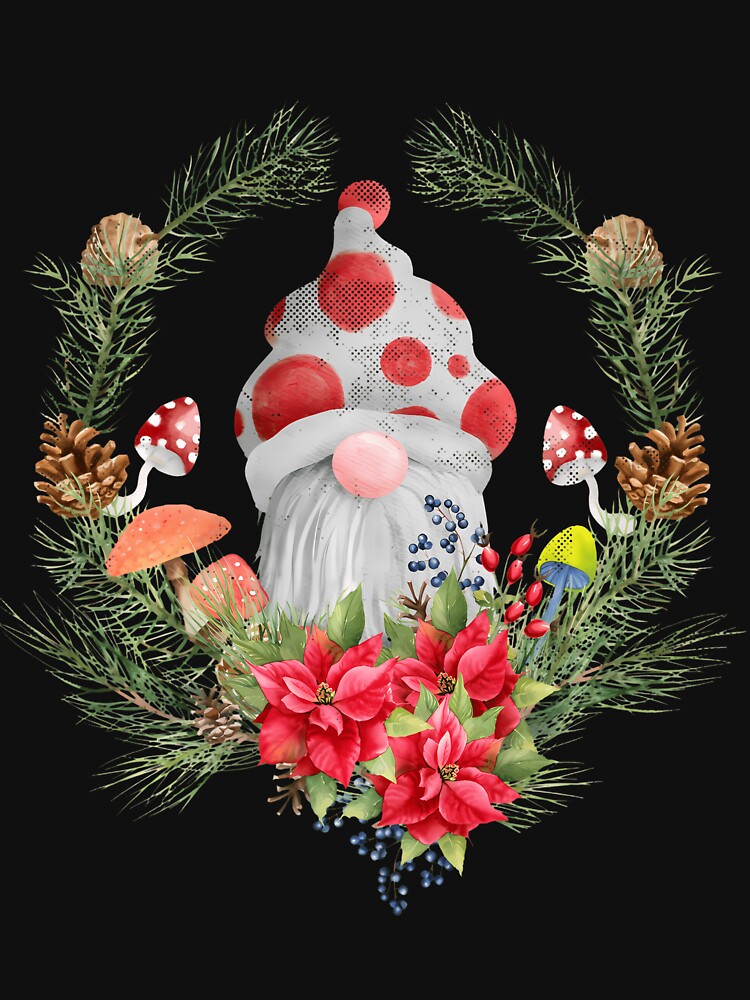 Forest Mushroom Gnome Christmas Wreath by geavzflwmg35