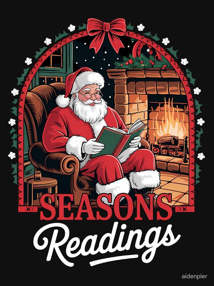 Reading Santa Claus Bookish Christmas Reading Lovers by aidenpier