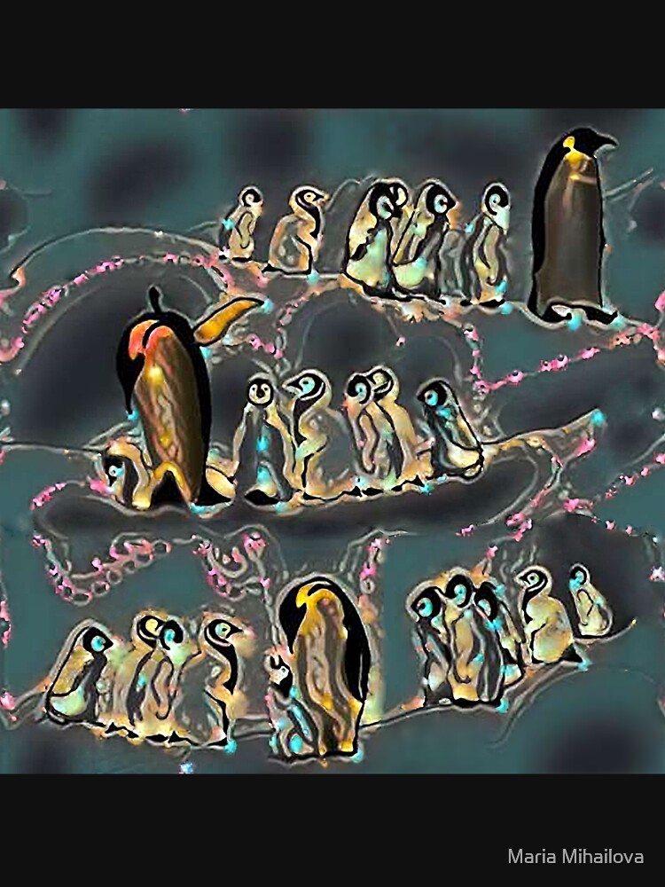 penguins. christmas, christmas lights, penguins in lights, merry christmas by Maria Mihailova