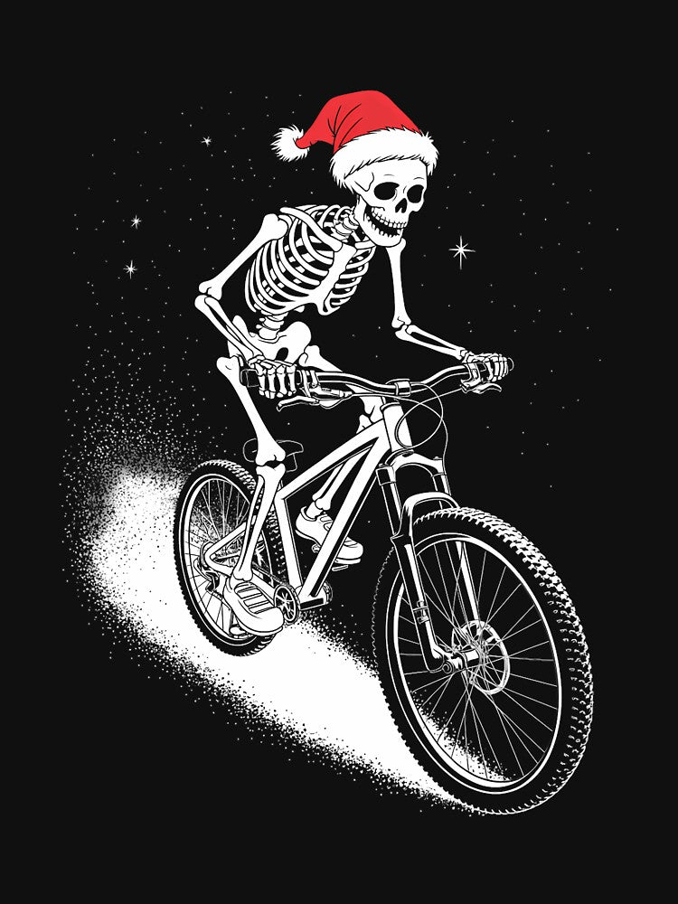 Santa Skeleton BMX Cyclists Boys Kids Christmas Xmas Pajama by TrinaEspinoza