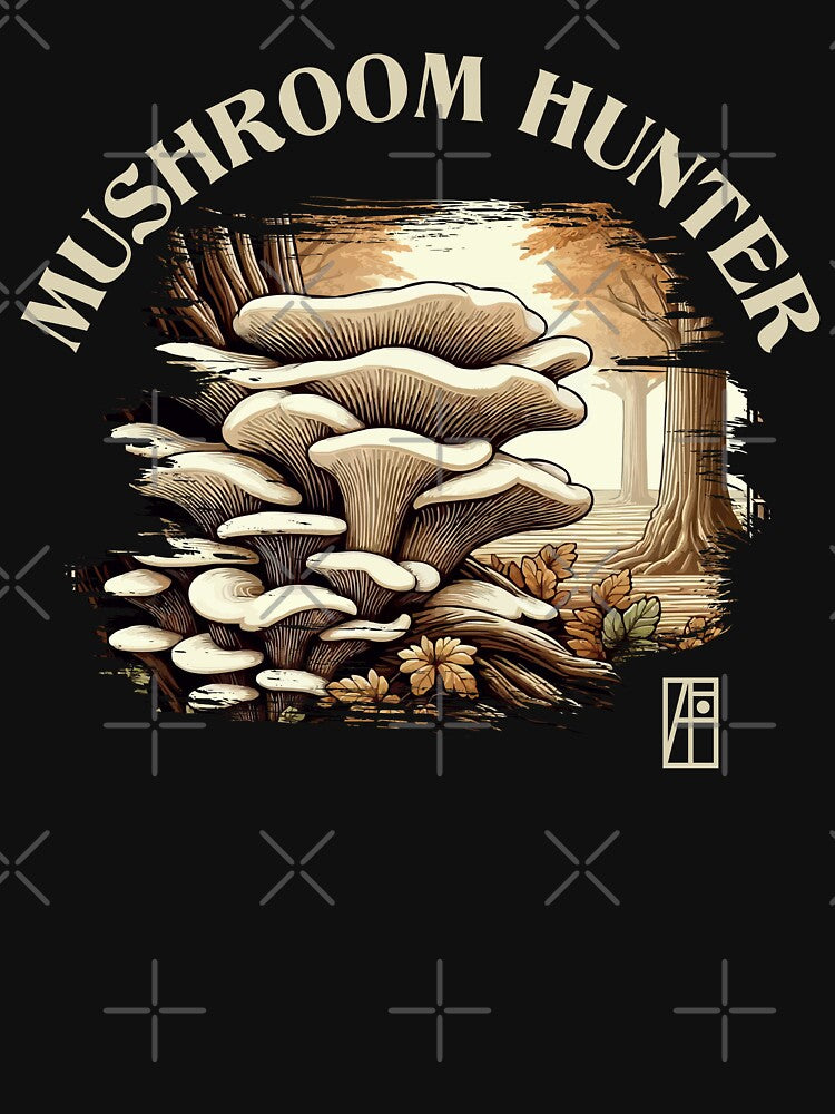 MUSHROOMS - Mushrooms Hunter - Oyster Mushroom Hunter - Oyster Mushroom Forager by ArtProjectShop