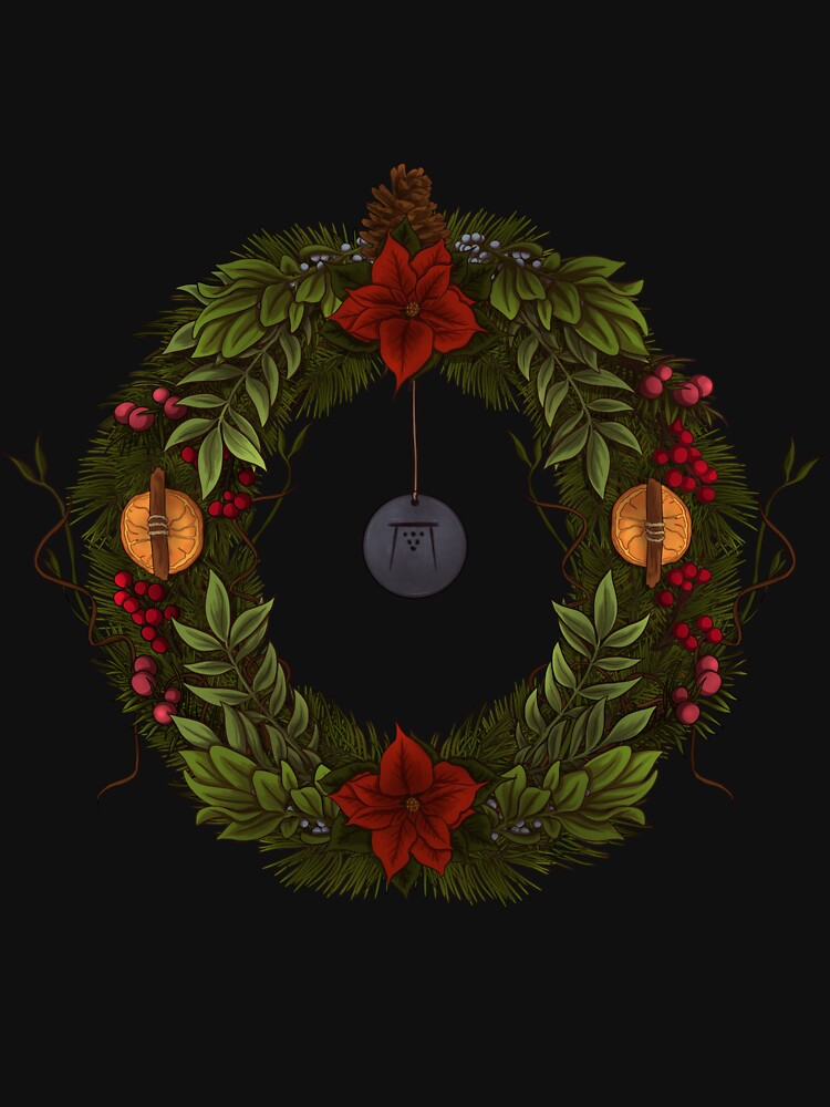 Traditional Yule Wreath by ButtonArt