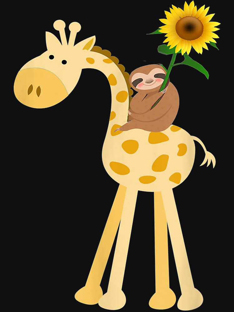 Sloth Riding Giraffe Cute by RonaldoStudio