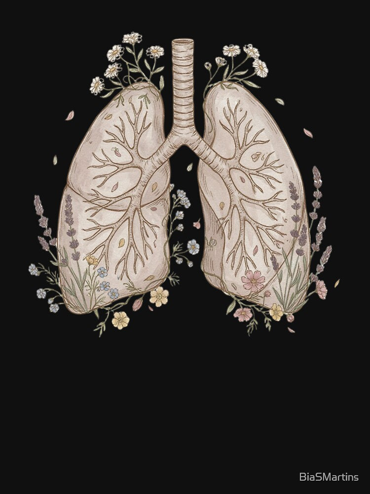 Lungs with flowers by BiaSMartins