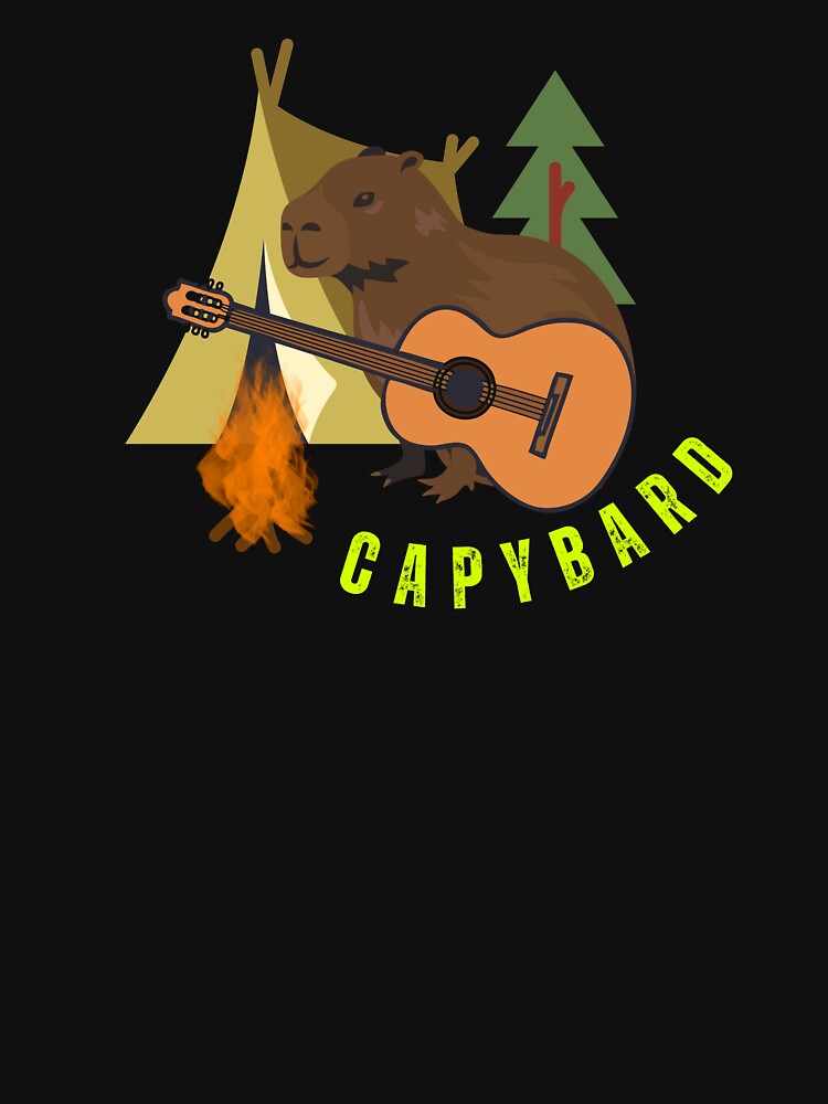 Capybara Capybard. Capybara bard.Stickers, gifts. by Rowbic