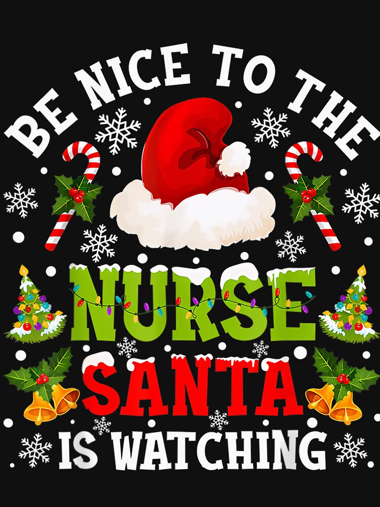 The is Retro To Be Watching Santa Nice Christmas Nurse Classic Vintage Nurse by FrankyTepper