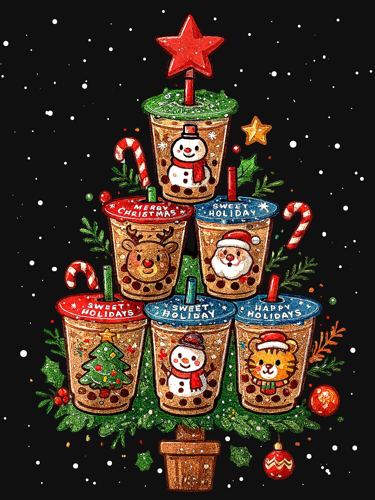 It's Snowing Boba by 2156ArtStudio