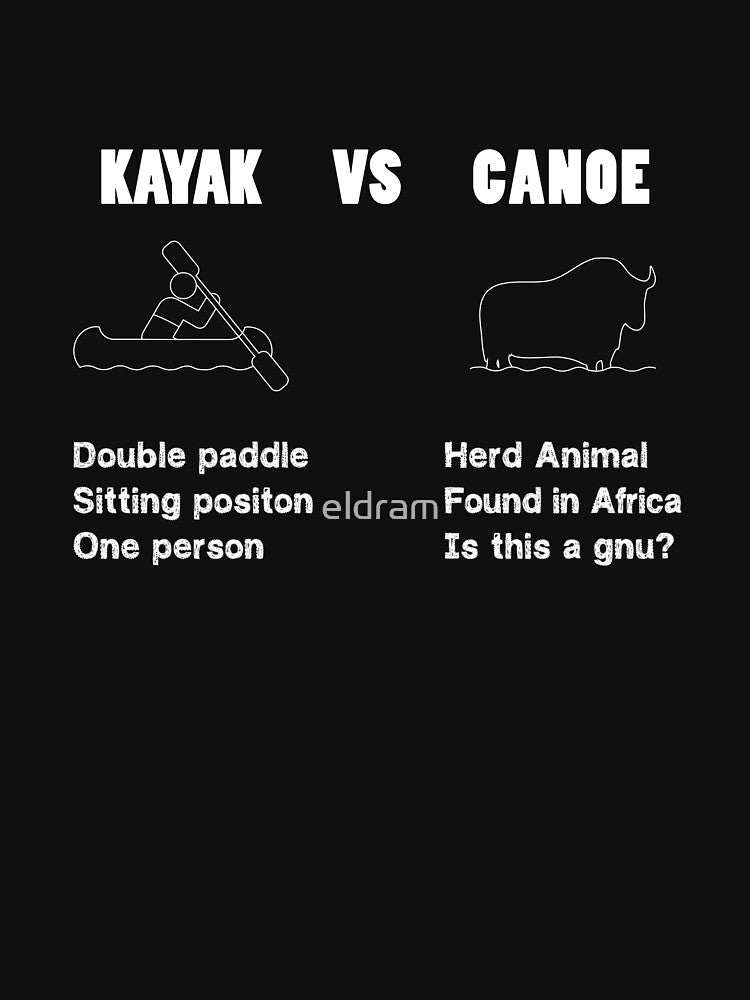 Kayak vs Gnu by eldram
