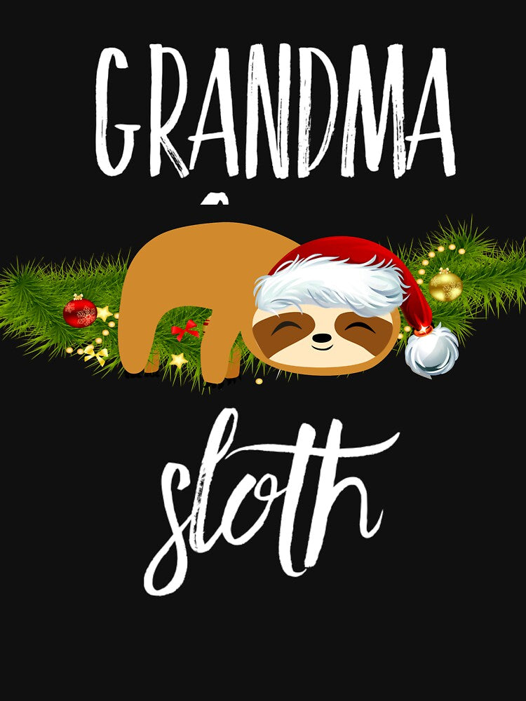 Grandma Sloth, Sloth Lover Family Christmas by Mandala108