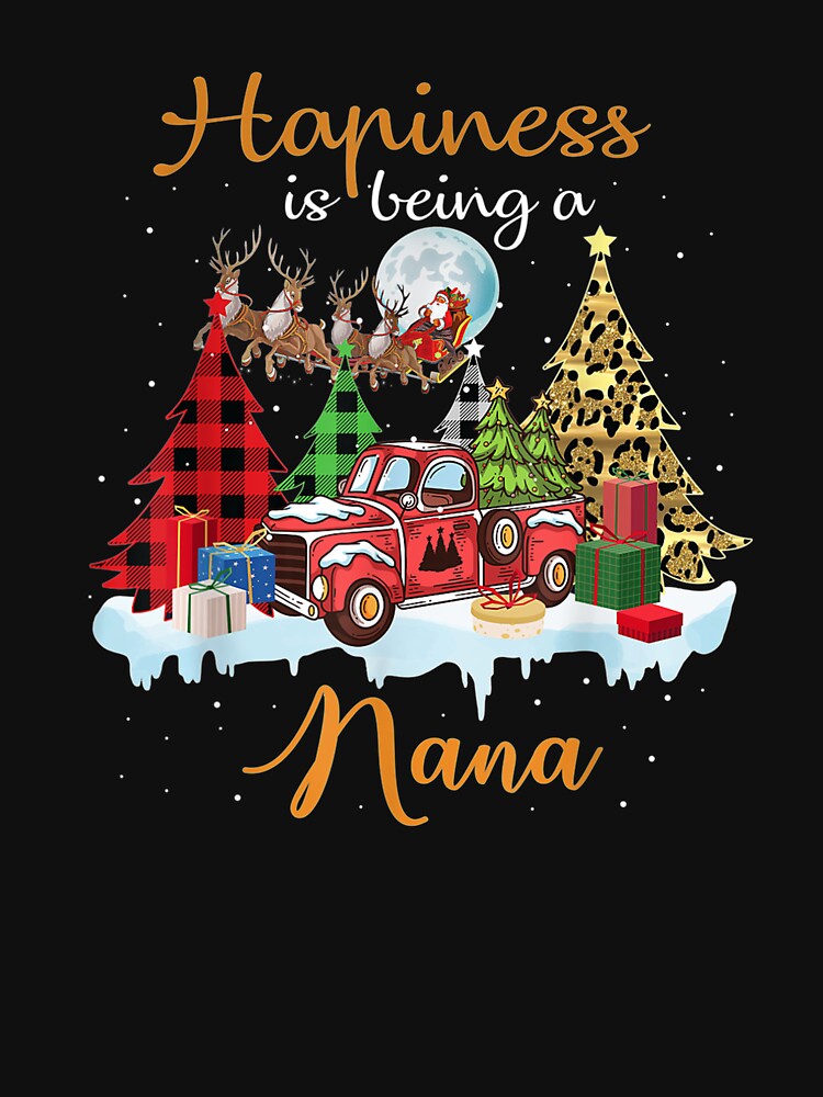 Happiness Is Being Nana Funny Red Truck Tree by lishakaren