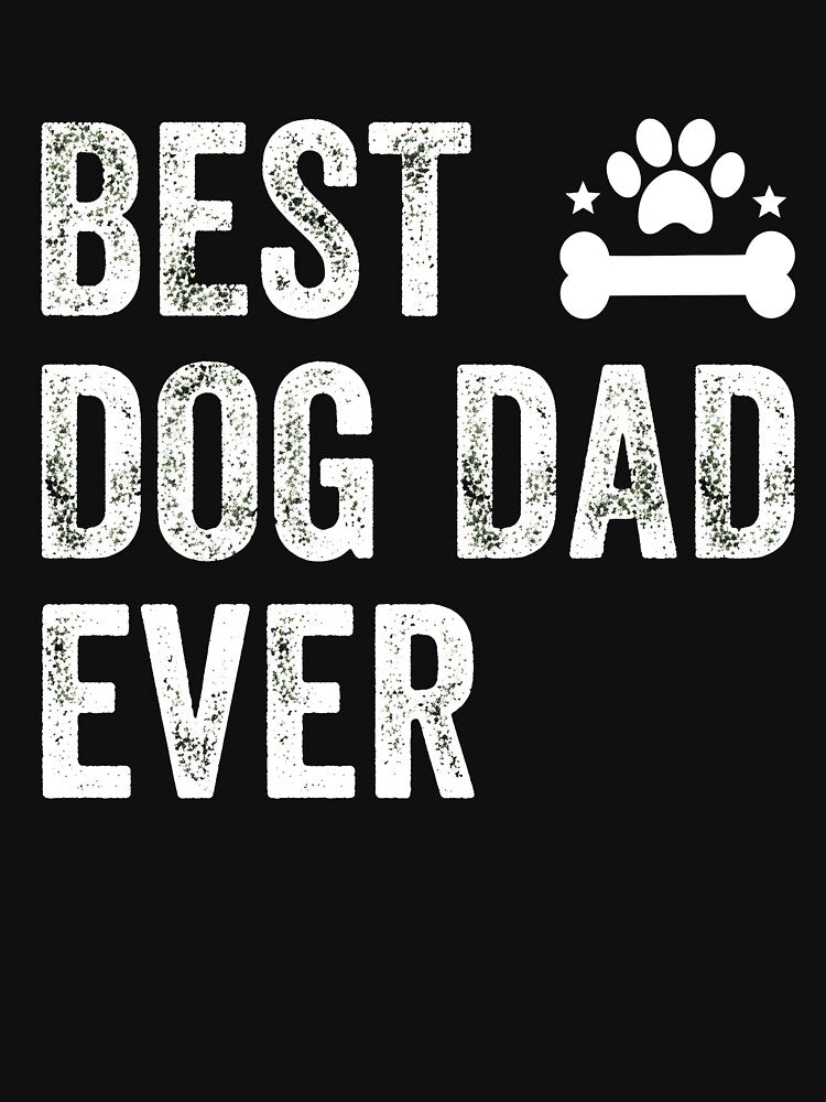 Best Dog Dad Ever Grunge Dog Paw Bone T-Shirt by SoyLamderma