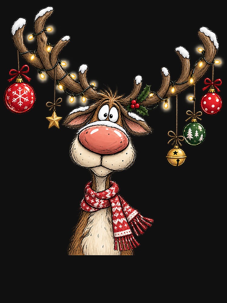 Retro Reindeer Shirt Cute Christmas Sweatshirt Winter Reindeer Sweater Merry Christmas Sweatshirt by LessIsLoud