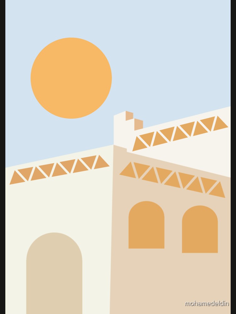 Traditional Egyptians  Nubian House - Modern minimalist abstract Illustration by mohamedeldin
