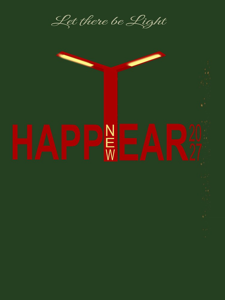 Happy New Year 2027 Typography Design – Let There Be Light Concept Artwork by LeelaWorks.org