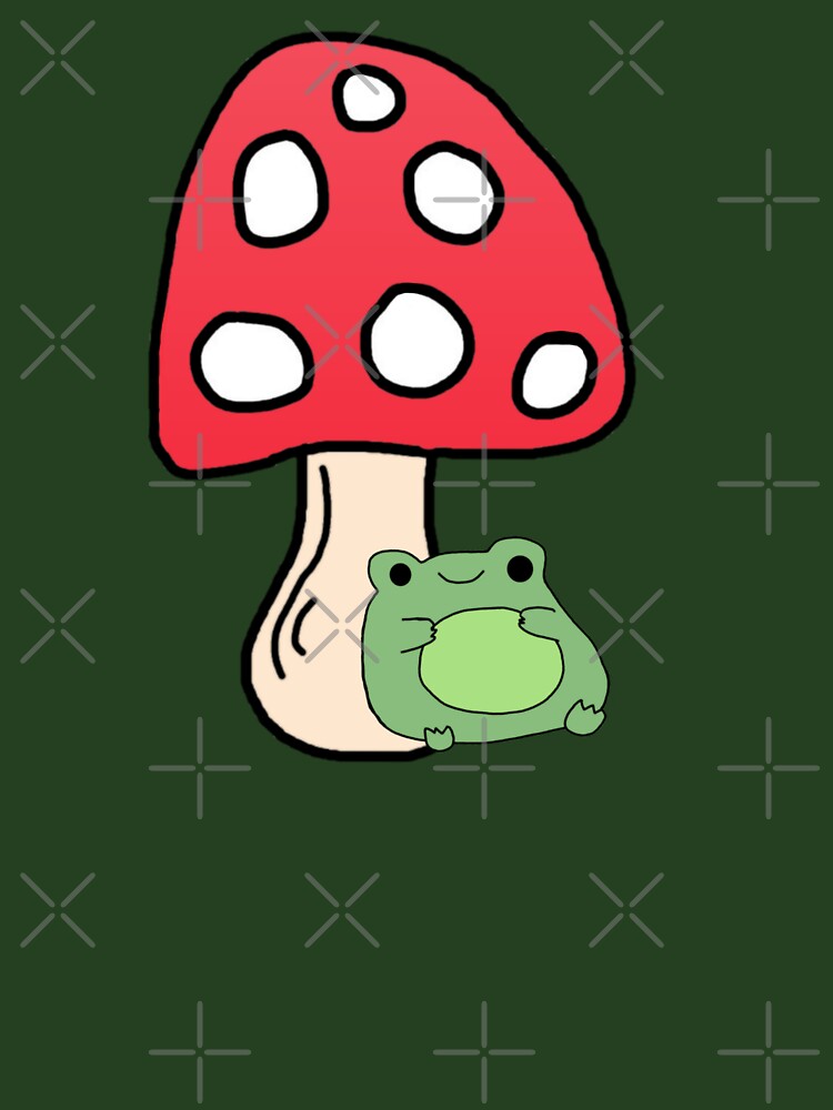 Mushroom and Frog Sticker by Cosmic Detour