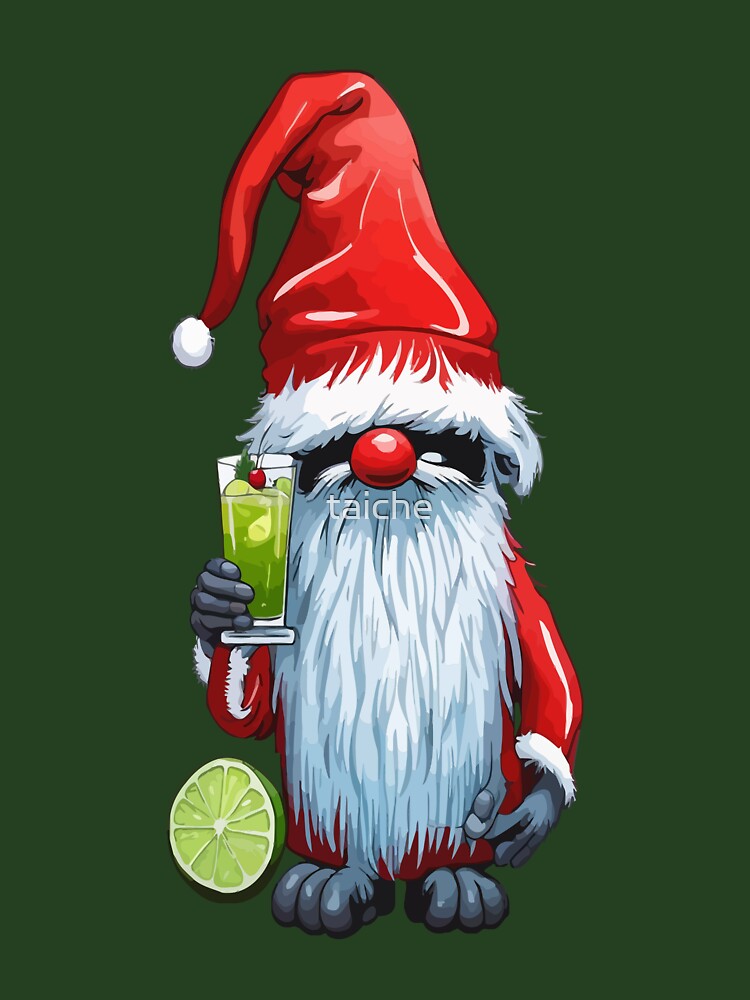 Nordic Nisse Gnome Gonk Holding A Glass Of‎ Lime Margarita by taiche