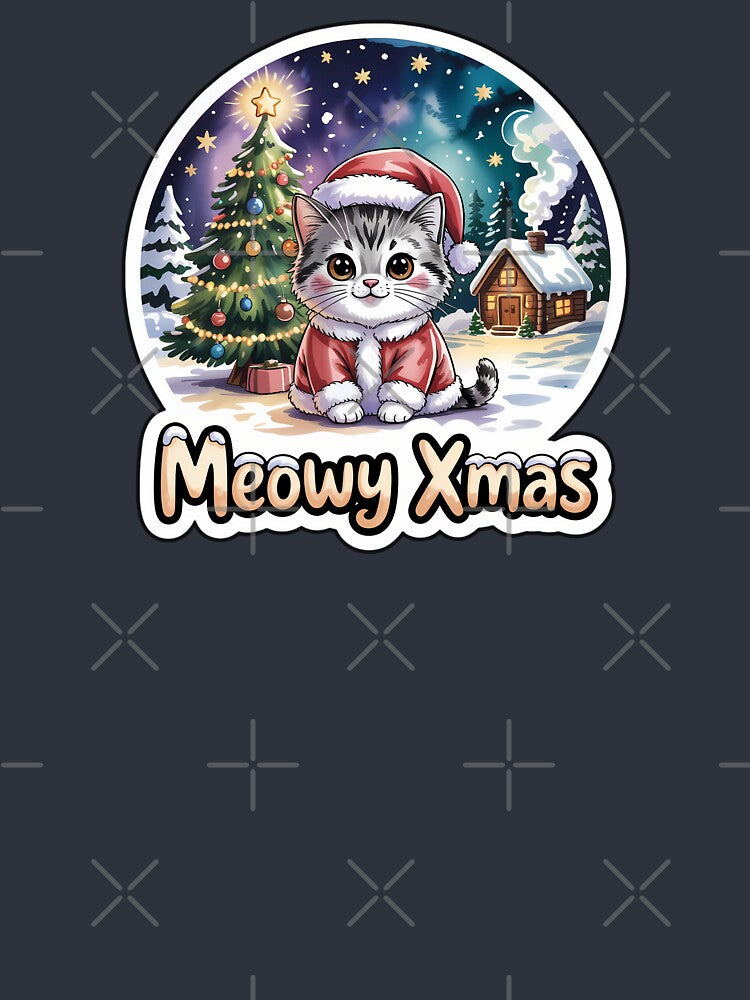 Meowy Xmas – Cute Christmas Cat Santa Kitten Sticker by Nuist25